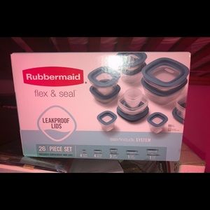 26 piece Rubbermaid container set.